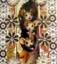 Playful Mice Mouse - Hand Crafted Decoupage Greeting Card - Blank (3789) - Image 2