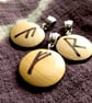 Personalised Wooden Pyrography  Rune Pendant - Image 1