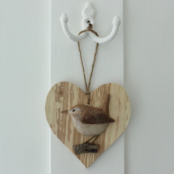 Wren on a heart