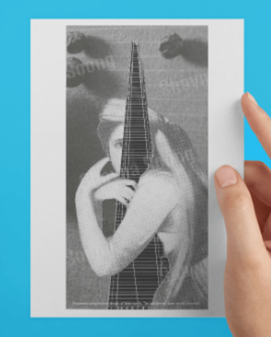 'Love London III' card printed from handmade collage 