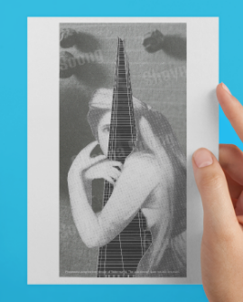 'Love London III' card printed from handmade collage 