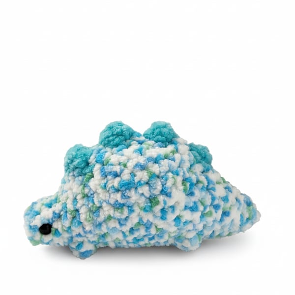 Cute crochet plushie stegosaurus dinosaur
