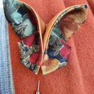 Fabric butterfly, lapel pin brooch, textile origami, statement fabric accessorie