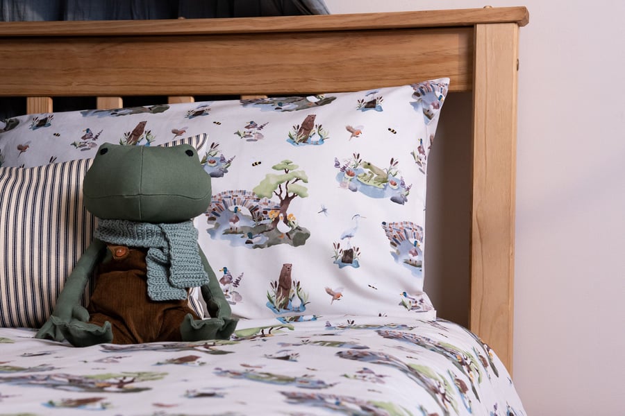 100% Cotton Percale Kid's Bedding Set - Waterside. High Thread Count, Waterside 