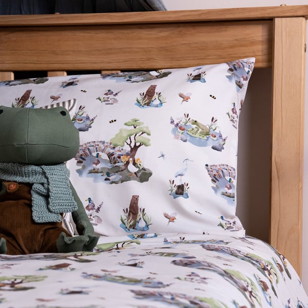 100% Cotton Percale Kid's Bedding Set - Waterside. High Thread Count, Waterside 