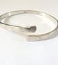 Textured Open Bangle, Sterling Silver - Image 3