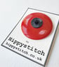 Red & Black Vintage Button Brooch  - Image 2
