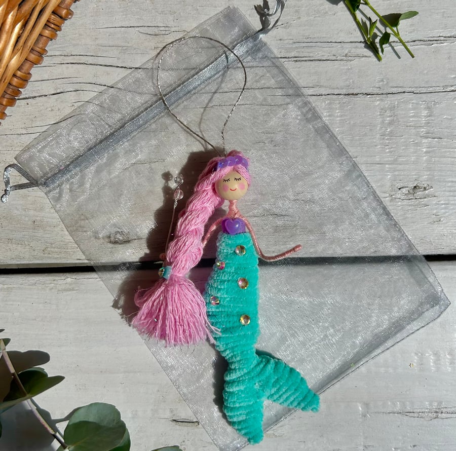 Magical hanging mermaid decoration 