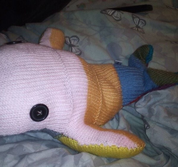 Giant Pink Mustard Blue Green Grey Yellow Red Merwhale Knitted By KM