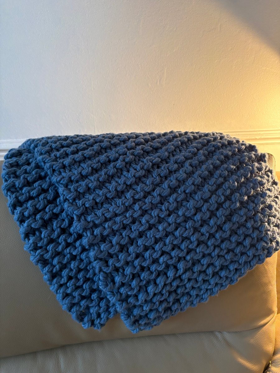 Dark blue soft wrap shawl