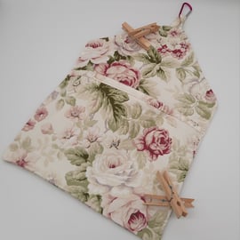 Peg bag clip on pink rose, free uk delivery 