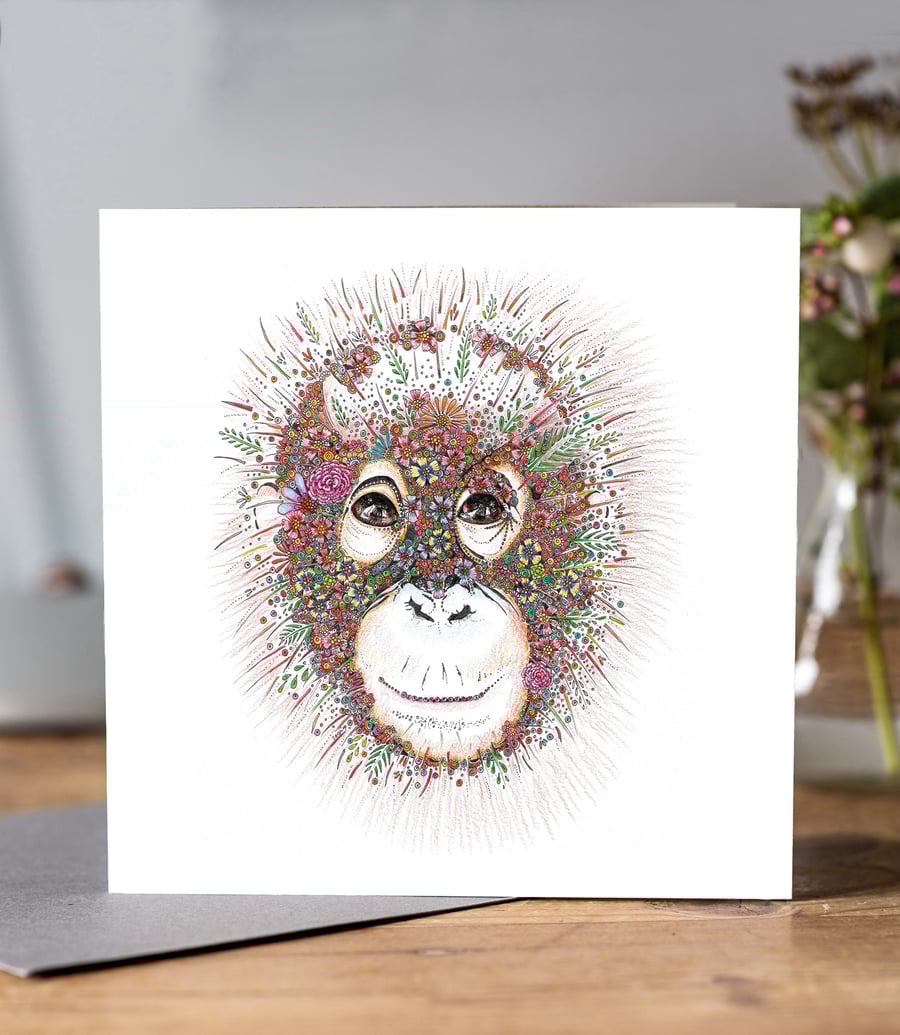 Orangutan individual Greeting card 