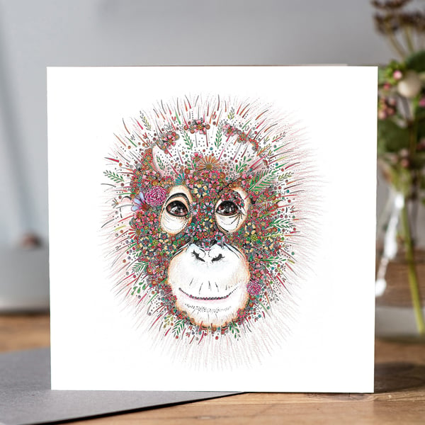 Orangutan individual Greeting card 