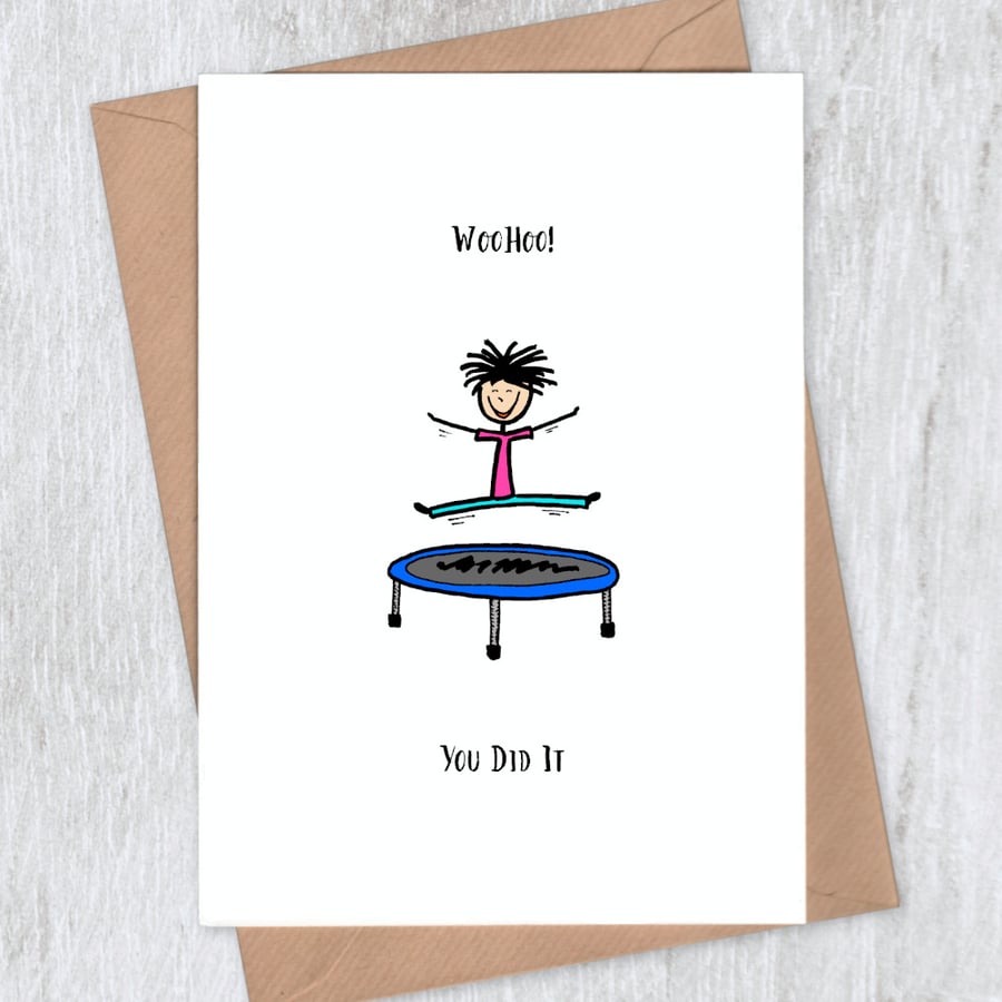 Cute Congratulations Card - Well Done Card