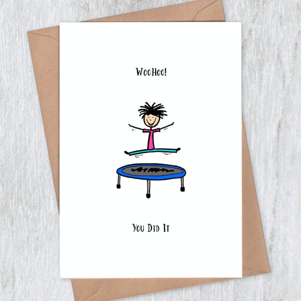 Cute Congratulations Card - Well Done Card