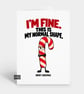 Funny Christmas Card For Him Or Her - Grumpy Candy Cane - Image 1