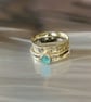 Silver Sea Glass Spinner Ring - Image 1