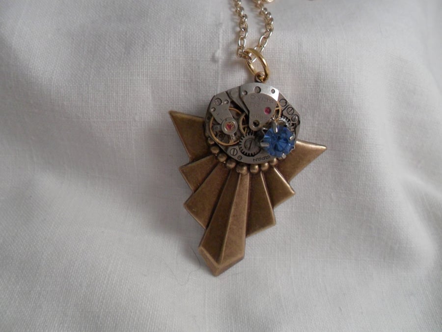 Steampunk  Art Deco Necklace