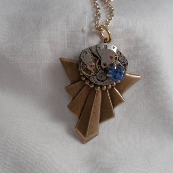 Steampunk  Art Deco Necklace