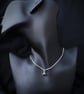 Sterling silver pendant with hessonite - Image 1