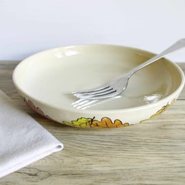 Low or Paste Bowl - Autumn Colours Oak Leaves 