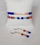 LANA - Blue and pink stretch bracelets and earrings