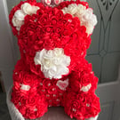 30cm red foam flower bear