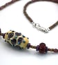 lampwork glass purple dots necklace - Image 4