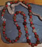 Summer Seconds heliotrope and coffee lace agate necklace with sterling silver - Image 2