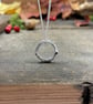 Petite Silver Twig Ring Necklace - Image 2