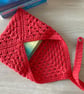 Granny Square Book Sleeve - Book Wrap - Red Crocheted Book Sleeve