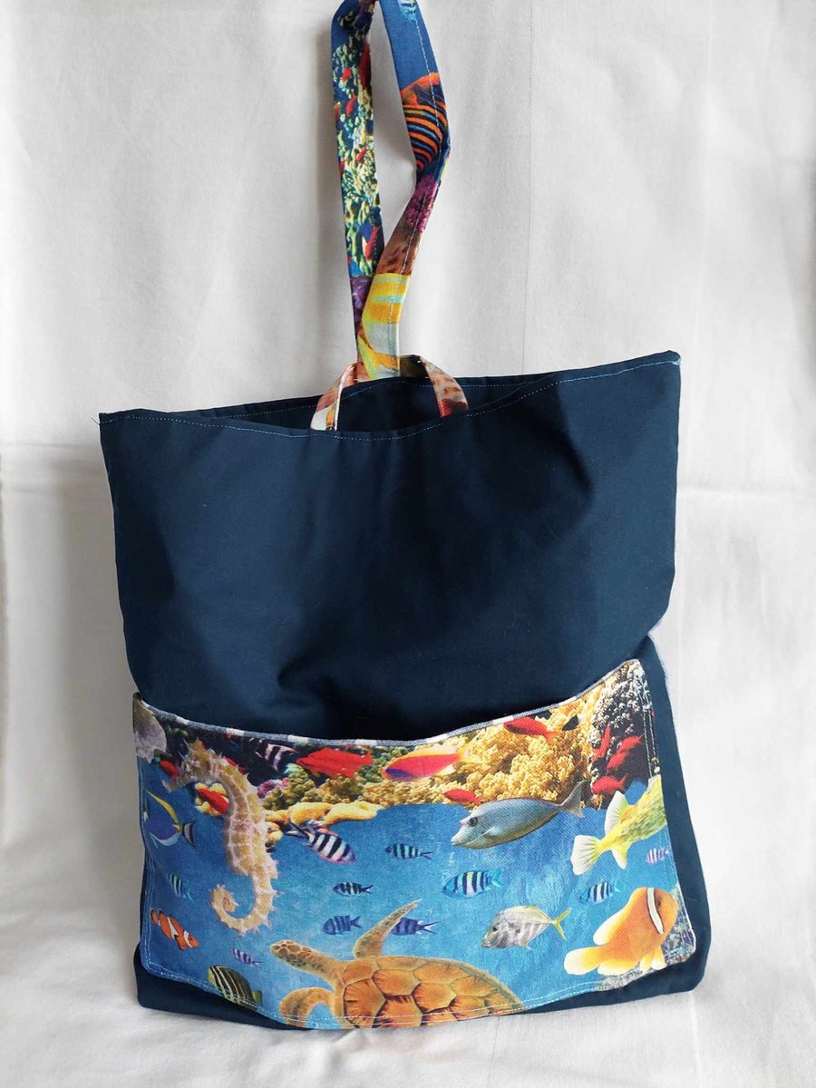 Unique upcycled door tidy storage bag