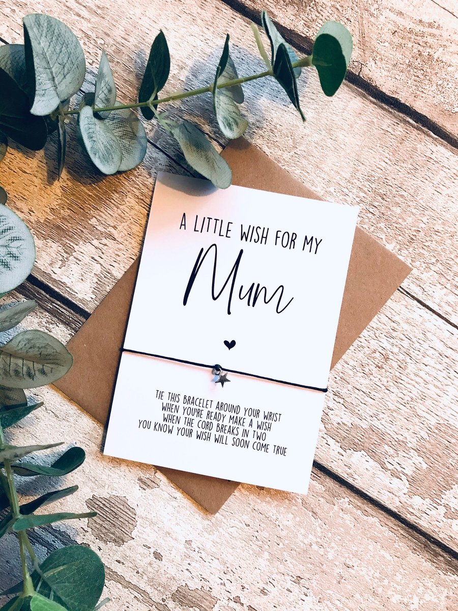 Wish bracelet for mum, mum gift, gift for mum, make a wish, Christmas gift for m