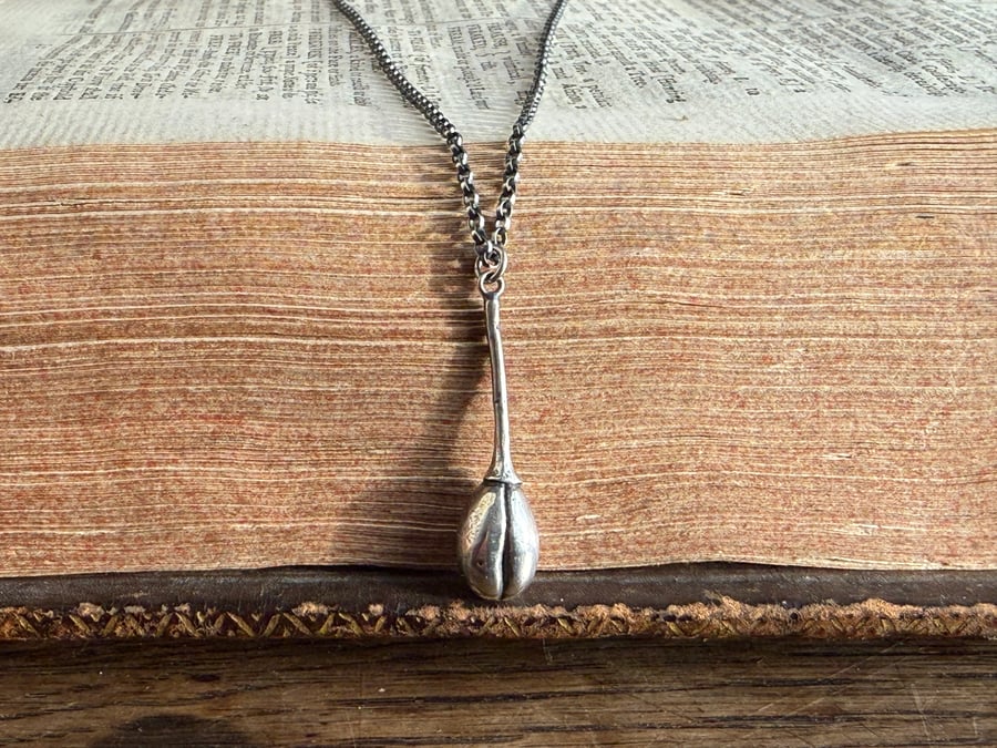 Sterling Silver Baby Plum Necklace 