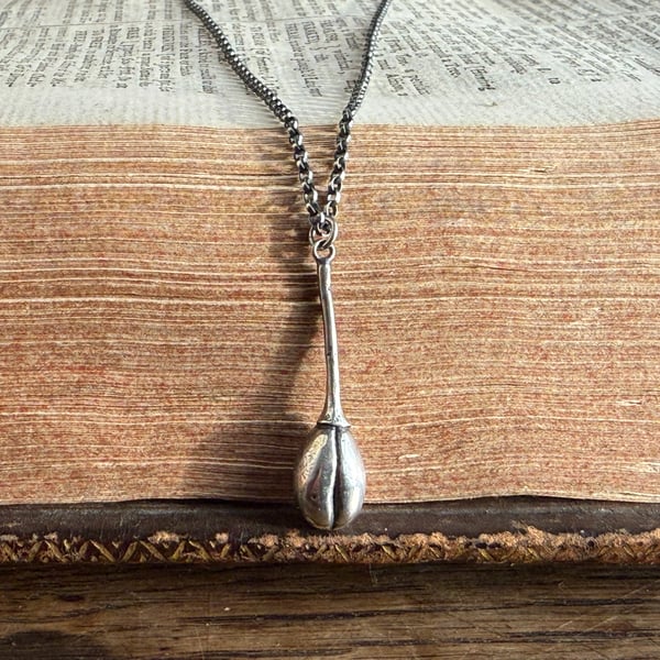 Sterling Silver Baby Plum Necklace 