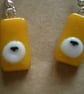 Fused glass Sheepy Earrings - Image 4