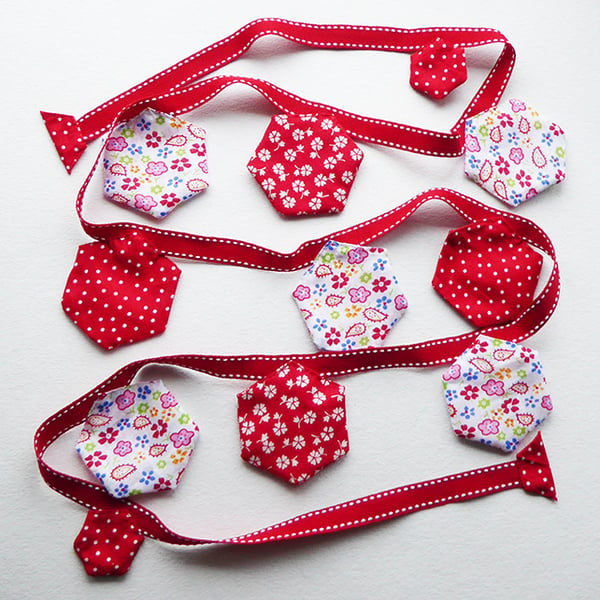 Bunting - Red, white and floral