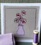 Embroidered appliqué greetings card with envelope. - Image 1