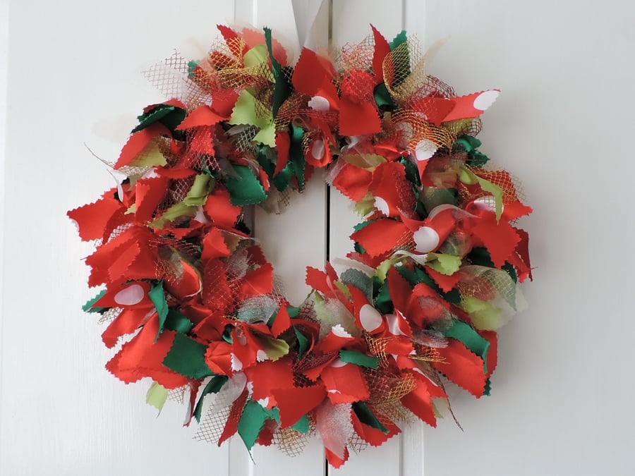Christmas Wreath 30cm Red Green Gold Silver
