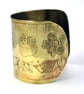 Etched brass flower Cuff - large size - Image 4