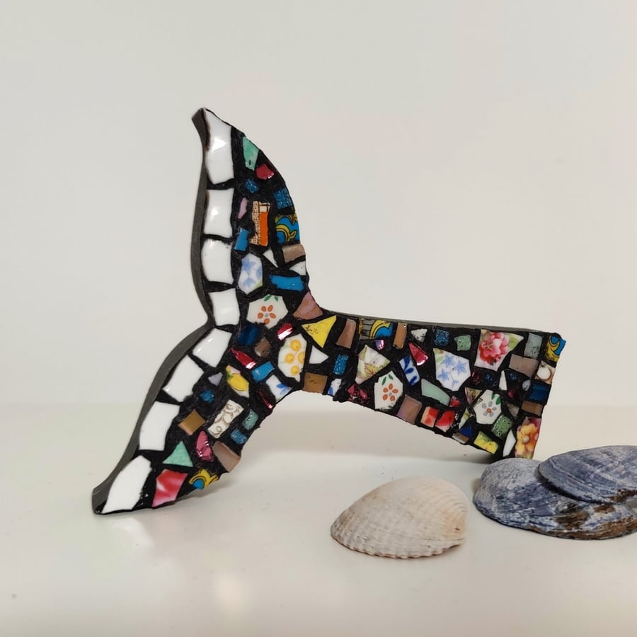 Coastal Mermaid Tail Ornament Mosaic