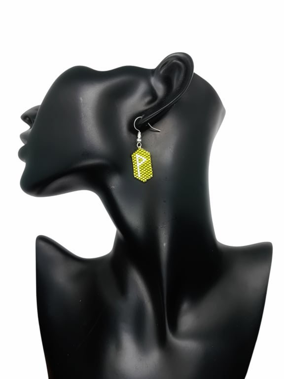 Wunjo 'joy' and 'family' viking rune beaded earrings