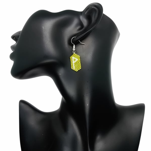 Wunjo 'joy' and 'family' viking rune beaded earrings