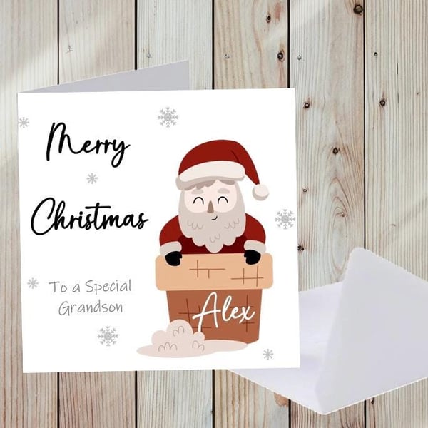 Christmas Card, Any Relation, Handmade and personalised, Father Christmas Card