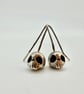 After Hours - Silver skull drop earrings
