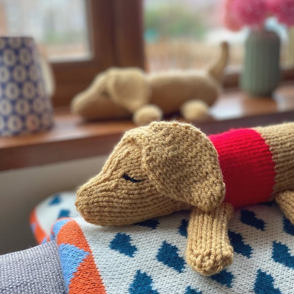 Sausage Dog Knitting Pattern Folksy