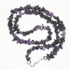 Amethyst and Freshwater Pearl Necklace - UK Free Post