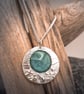 Silver beach and seashell pendant necklace