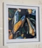 Mussels Original Oil Painting Canvas Panel Framed 20x20cm Shellfish Seafood - Image 3