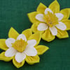  Daffodil Brooch in Yellow Fabric RESERVED FOR BARBARA